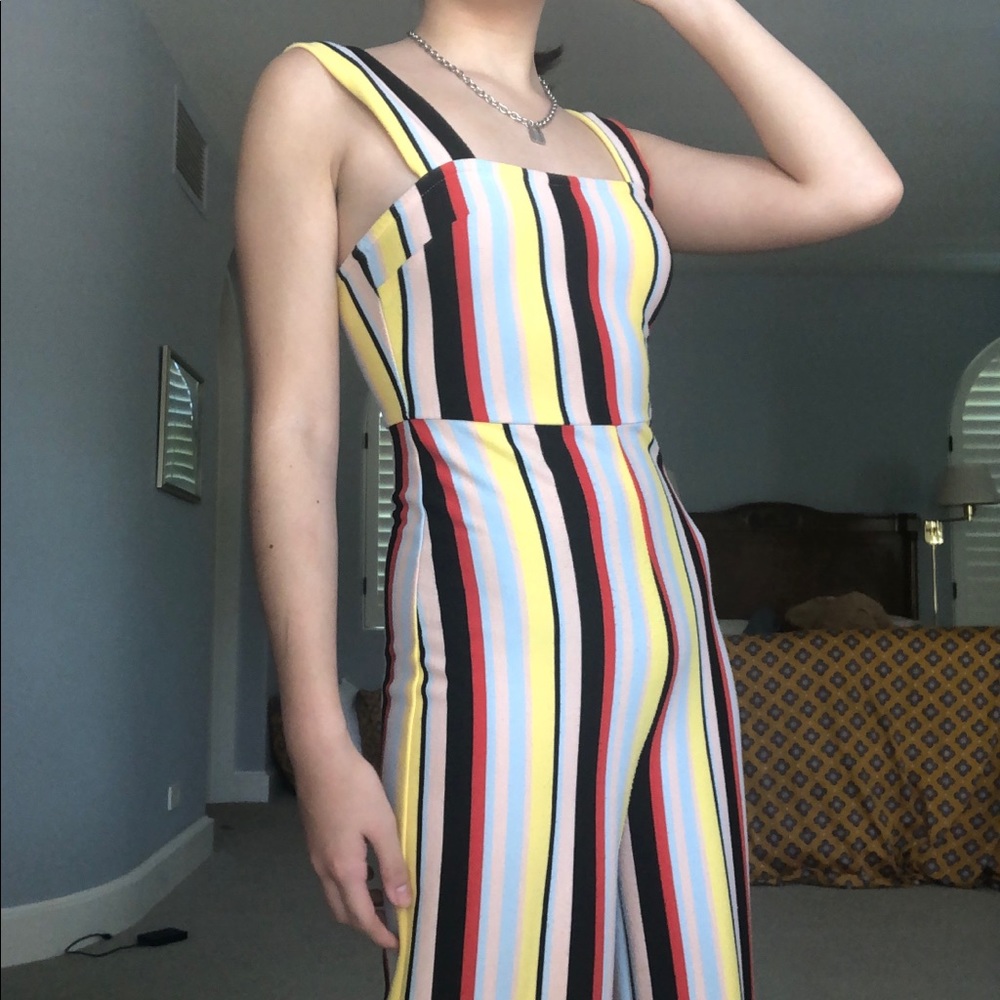 striped jumpsuit
